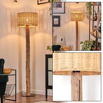 Cavaca Lampada da terra Écru, Nero, 1-Luce