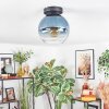 Koyoto Plafoniera, Lampada a sfera 20 cm Blu, Chiaro, 1-Luce