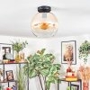 Koyoto Plafoniera, Lampada a sfera Ambrato, Chiaro, 1-Luce