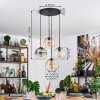 Koyoto Lampadario a sospensione, Lampada a sfera, Lampada a sospensione Ambrato, Chiaro, Grigio fumo, 4-Luci