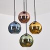 Koyoto Lampadario a sospensione, Lampada a sfera, Lampada a sospensione Blu, Oro, Verde, Ramato, 4-Luci