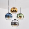 Koyoto Lampadario a sospensione, Lampada a sfera, Lampada a sospensione Blu, Cromo, Oro, Verde, Chiaro, Grigio fumo, 4-Luci