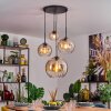Koyoto Lampadario a sospensione, Lampada a sfera, Lampada a sospensione 30 cm Ambrato, Chiaro, 4-Luci