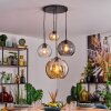 Koyoto Lampadario a sospensione, Lampada a sfera, Lampada a sospensione 30 cm Ambrato, Chiaro, Grigio fumo, 4-Luci