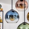 Koyoto Lampadario a sospensione, Lampada a sfera, Lampada a sospensione Blu, Oro, Verde, Chiaro, Ramato, 4-Luci
