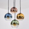 Koyoto Lampadario a sospensione, Lampada a sfera, Lampada a sospensione Blu, Oro, Verde, Chiaro, Ramato, 4-Luci