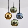 Koyoto Lampadario a sospensione, Lampada a sfera, Lampada a sospensione Blu, Oro, Verde, 4-Luci
