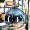 Koyoto Lampadario a sospensione, Lampada a sfera, Lampada a sospensione Blu, Chiaro, 1-Luce