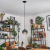 Koyoto Lampadario a sospensione, Lampada a sfera, Lampada a sospensione Blu, Chiaro, 1-Luce