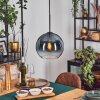 Koyoto Lampadario a sospensione, Lampada a sfera, Lampada a sospensione Blu, Chiaro, 1-Luce