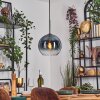Koyoto Lampadario a sospensione, Lampada a sfera, Lampada a sospensione Blu, Chiaro, 1-Luce