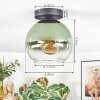 Koyoto Plafoniera, Lampada a sfera Verde, Chiaro, 1-Luce