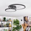 Modrix Plafoniera LED Cromo, Nero, 1-Luce
