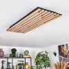 Vorlix Plafoniera LED Aspetto del legno, Nero, 1-Luce