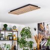 Vorlix Plafoniera LED Aspetto del legno, Nero, 1-Luce