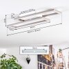 Marluk Plafoniera LED Sabbia, Bianco, 1-Luce
