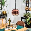 Koyoto Lampadario a sospensione, Lampada a sfera, Lampada a sospensione Chiaro, Ramato, 1-Luce
