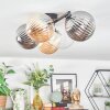 Chehalis Plafoniera, Lampada a sfera Ambrato, Chiaro, Grigio fumo, 5-Luci