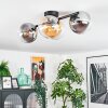 Gastor Plafoniera, Lampada a sfera Ambrato, Chiaro, Grigio fumo, 4-Luci