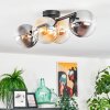 Gastor Plafoniera, Lampada a sfera Ambrato, Chiaro, Grigio fumo, 4-Luci