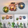 Gastor Plafoniera, Lampada a sfera Blu, Cromo, Verde, Ramato, Grigio fumo, 4-Luci