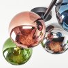 Gastor Plafoniera, Lampada a sfera Blu, Cromo, Verde, Ramato, Grigio fumo, 4-Luci