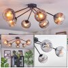 Koyoto Plafoniera, Lampada a sfera 77.5 cm Chiaro, Grigio fumo, 6-Luci