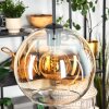 Koyoto Lampadario a sospensione, Lampada a sfera, Lampada a sospensione 25 cm Ambrato, Chiaro, 1-Luce