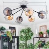 Koyoto Plafoniera, Lampada a sfera 77.5 cm Ambrato, Grigio fumo, 6-Luci