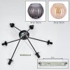 Koyoto Plafoniera, Lampada a sfera 77.5 cm Ambrato, Grigio fumo, 6-Luci
