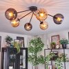 Koyoto Plafoniera, Lampada a sfera 77.5 cm Ambrato, Grigio fumo, 6-Luci