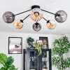 Koyoto Plafoniera, Lampada a sfera 77.5 cm Ambrato, Grigio fumo, 6-Luci