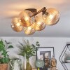 Chehalis Plafoniera, Lampada a sfera Ambrato, 5-Luci