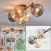 Chehalis Plafoniera, Lampada a sfera Ambrato, Chiaro, Grigio fumo, 5-Luci