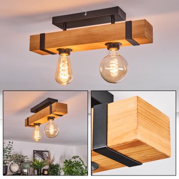 Sernadelo Plafoniera Écru, Nero, 2-Luci