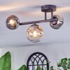 Chehalis Plafoniera, Lampada a sfera Ambrato, Chiaro, Grigio fumo, 3-Luci