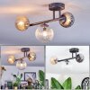 Chehalis Plafoniera, Lampada a sfera Ambrato, Chiaro, Grigio fumo, 3-Luci