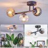 Chehalis Plafoniera, Lampada a sfera Ambrato, Chiaro, Grigio fumo, 3-Luci