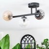 Chehalis Plafoniera, Lampada a sfera Ambrato, Chiaro, Grigio fumo, 3-Luci