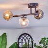 Chehalis Plafoniera, Lampada a sfera Ambrato, Chiaro, Grigio fumo, 3-Luci