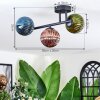 Chehalis Plafoniera, Lampada a sfera Blu, Verde, Ramato, 3-Luci