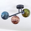 Chehalis Plafoniera, Lampada a sfera Blu, Verde, Ramato, 3-Luci