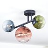 Chehalis Plafoniera, Lampada a sfera Blu, Verde, Chiaro, Ramato, 3-Luci