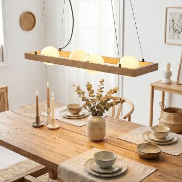 Zanin Lampadario a sospensione, Lampada a sospensione Écru, Nero, 4-Luci