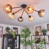 Koyoto Plafoniera, Lampada a sfera 77.5 cm Ambrato, Chiaro, Grigio fumo, 6-Luci