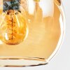 Koyoto Plafoniera, Lampada a sfera Ambrato, Cromo, Chiaro, Grigio fumo, 4-Luci