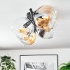 Koyoto Plafoniera, Lampada a sfera Ambrato, Chiaro, Grigio fumo, 4-Luci