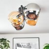 Koyoto Plafoniera, Lampada a sfera Ambrato, Cromo, Grigio fumo, 4-Luci