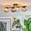 Gastor Plafoniera, Lampada a sfera Ambrato, Chiaro, Grigio fumo, 4-Luci