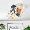 Gastor Plafoniera, Lampada a sfera Ambrato, Chiaro, Grigio fumo, 4-Luci